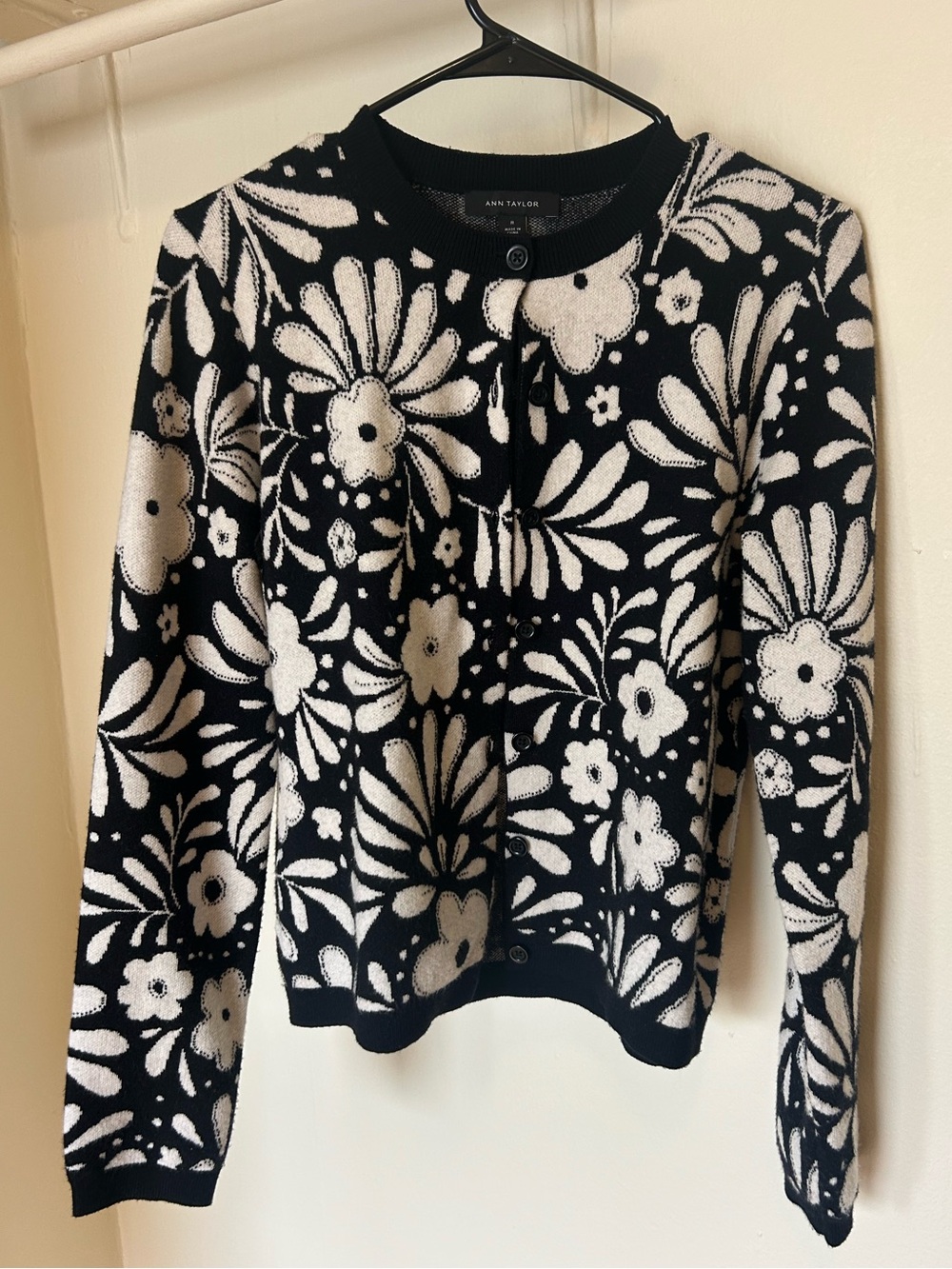 Ann Taylor Floral Cardigan